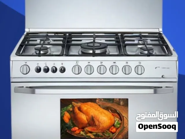 فرن غاز 5 عيون ناشونال سونيك 90 سم الشبح فل سيفتي مع مراوح مناصب ثقيلة عيون ايطالية ستانلس ستيل