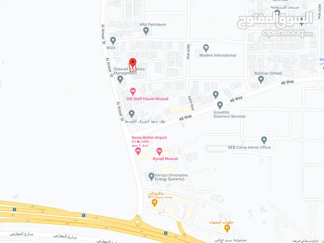 فرصة حلوة - أرض سكنية بالعذيبة خلف محطة شل المؤدية لمطار مسقط