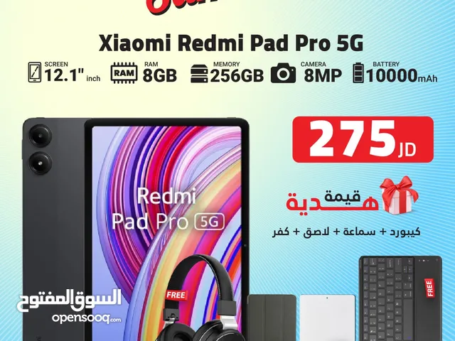 XIAOMI REDMI PAD PRO -5G- ( 256GB ) / RAM 8 NEW /// تاب شاومي ريدمي باد برو ذاكرة 256 رام 8 الجديد