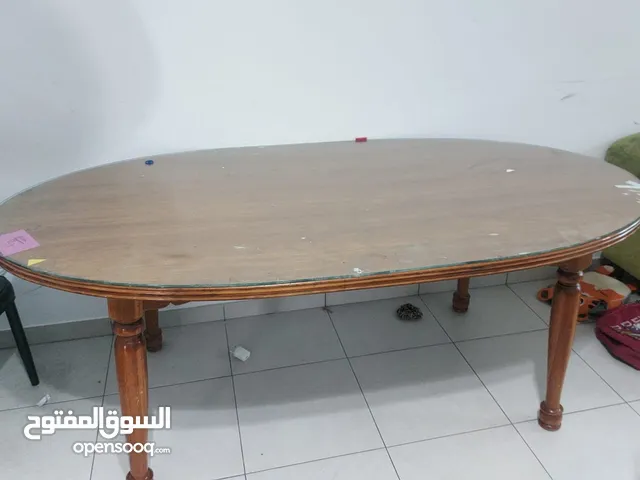 Teak Wood Dining Table with glass top