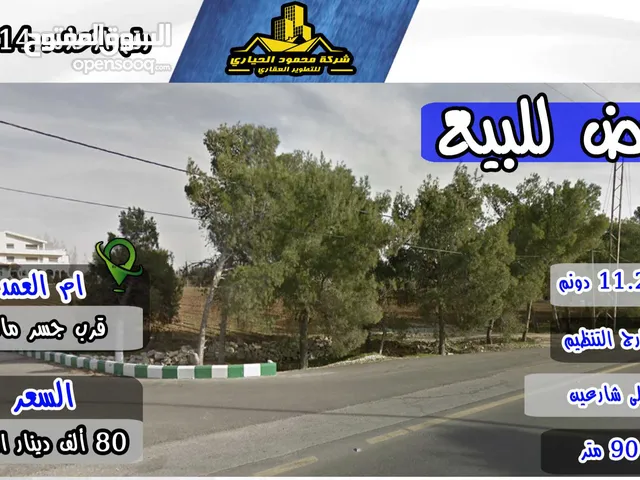 رقم الاعلان (5314) قطعة أرض  مميزة للبيع  في منطقة ام العمد , قرب جسر مادبا