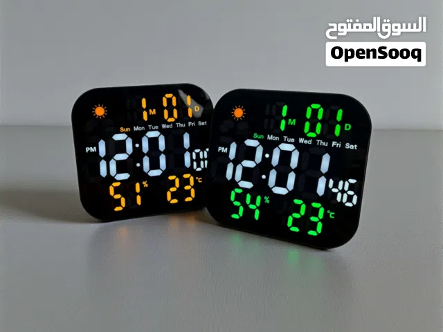 ساعة رقمية جدارية متعددة الوظائف مع ستاند عملية، واضحة، ومناسبة لكل مكان   عرض مميز