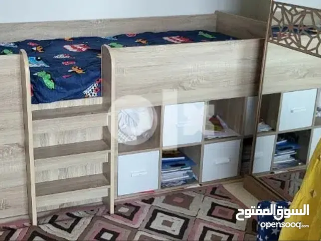 Kids bed with bunk and below storage