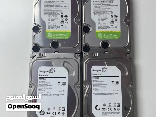 2TB 3.5” HDD HARD DRIVE STORAGE FULLY WORKING