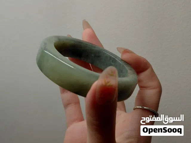 Natural green jade bangle bracelet/polished stone bracelet/minimalist jade jewelry/jade bangle