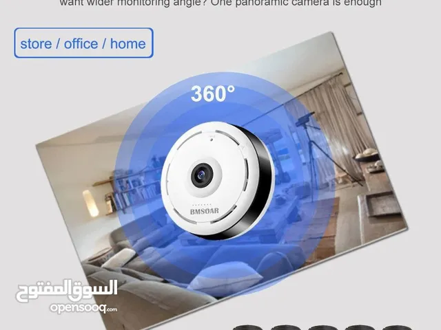 كاميرا مراقبة 360 درجة مع مكبر صوت و رؤية ليلية من واي فاي   الميزات  رؤية بانورامية 360 درج