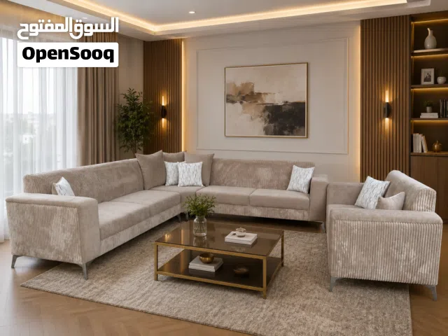 أطقم كنب وكورنر خشب سويد اسفنج دانلوب ارجل ستانلس