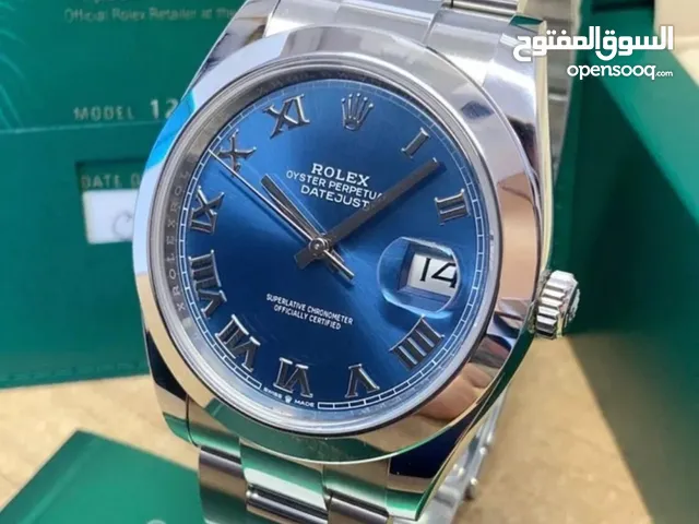 Rolex Datejust 126300 Silver Oyster Bracelet with Smooth Bezel