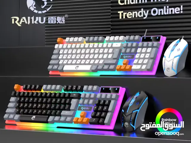 Gaming keyboard and keyboard mouse Three tone Luminous Keyboard Mouse Wired Mechanical Touch