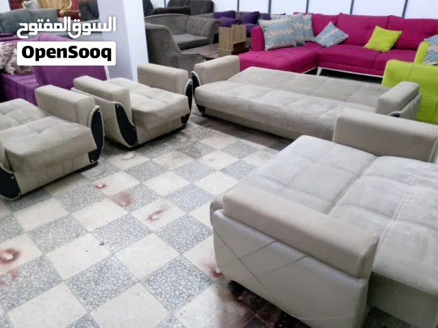 اطقم كنب مستعمل بحاله الجديد تفصيل خشب سويد