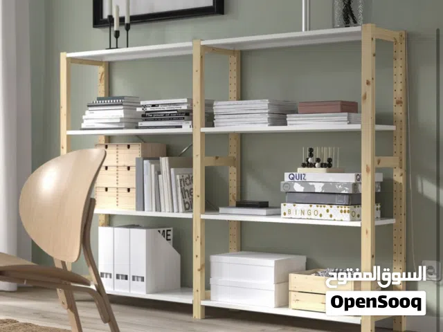 ارفف خشب عدد 2 قياس كل واحد 175x30x124 cm استعمال بسيط  السعر الاصلي 160دينار  سعر البيع 130 دينار