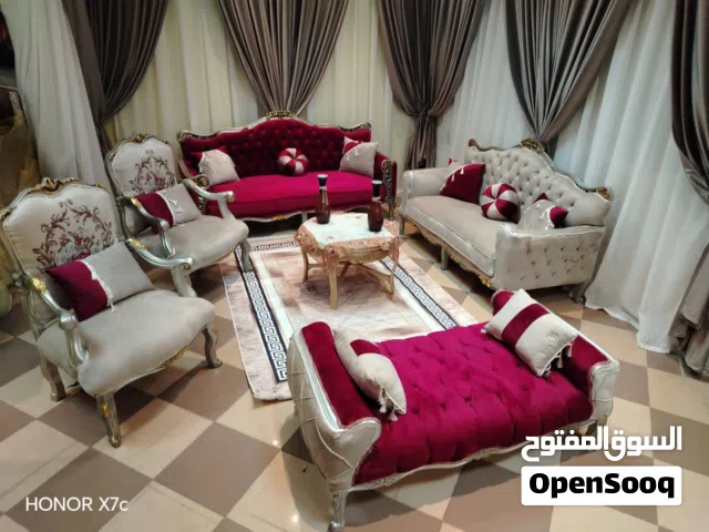 طقم جلوس دمياطي فخمة خشب زان احمر تقيل