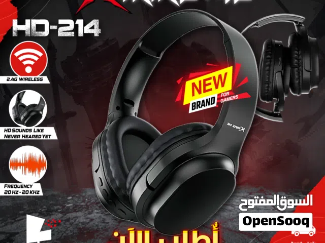 سماعات جديدة براند اكستاريك مي  بتصميم مريح XTrike Me HD-214 BK Headset Black