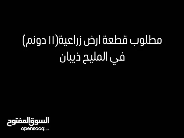 مطلوب قطعة ارض زراعية ( 11 دونم) في ذيبان مليح