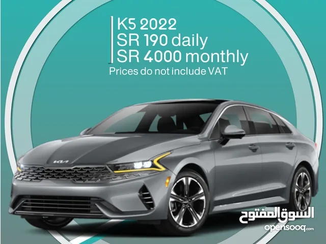 Kia K5 2022 for rent - Free Delivery for monthly rental
