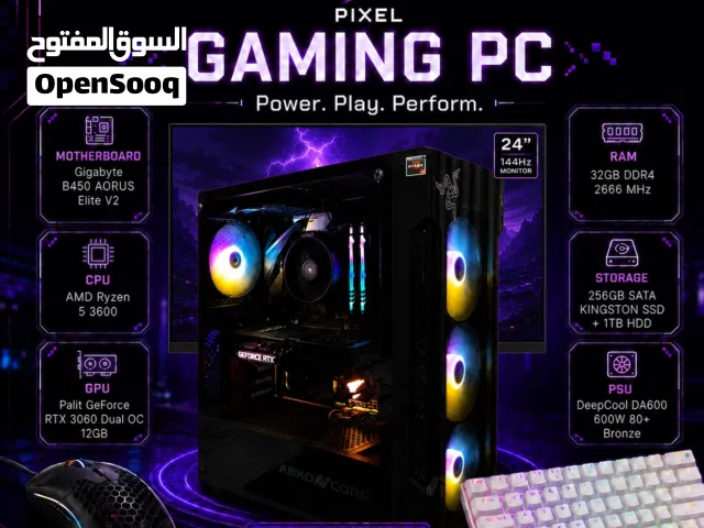 Gaming PC - كومبيوتر قوي للقيمنق  والمونتاج + ماوس + كيبورد + شاشة