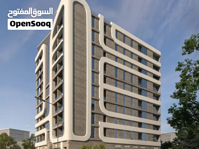 محلات للبيع قيد الإنشاء مواجهة الشارع العام وقريب المطار في قلب العذيبة