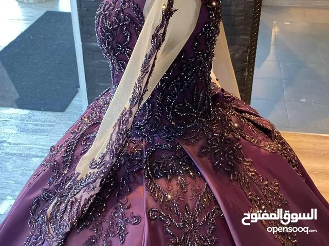 فستان سهره من ياسين ملبوس مره بسعر مميز