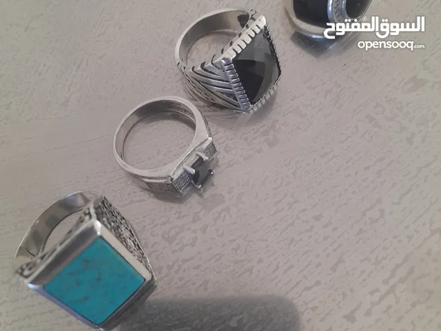 اربع خواتم فضه اصلي البيع