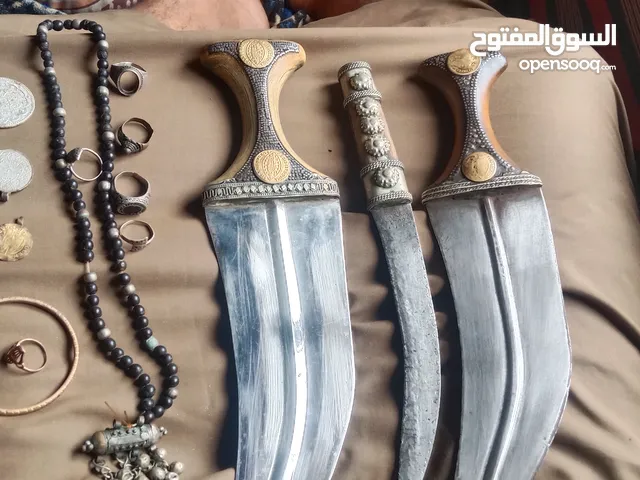 جنابي وخنجر تراثي مقبض فضه