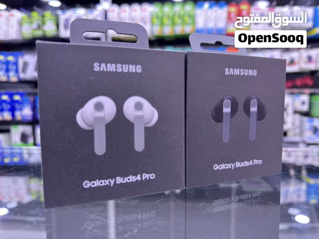 Samsung Galaxy Buds 4 Pro ( white , Black ) سماعة سامسونج الجديدة كليا باحدث اصدار في العالم