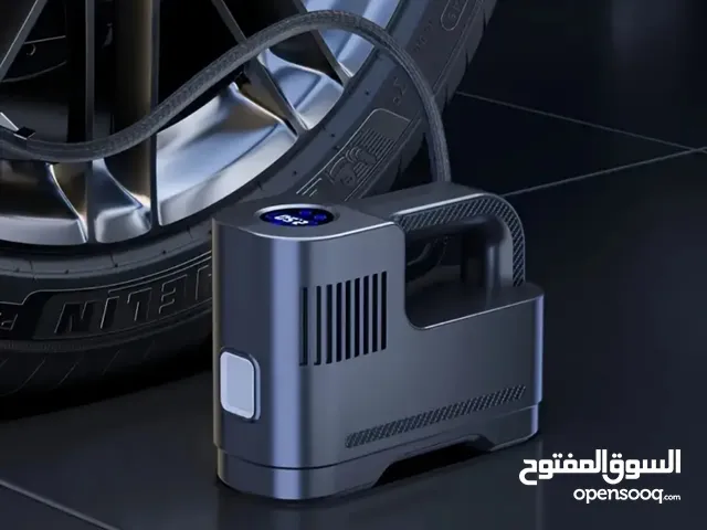 منفاخ إطارات محمول، مضخة هواء 12 فولت سلكية، مع مقياس ضغط رقمي وإضاءة LED يمكنه نفخ الإطارات بسرعة