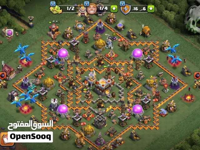 حساب Clash of Clans للبيع   حساب قوي في لعبة Clash of Clans جاهز للعب أو الحروب مباشرة