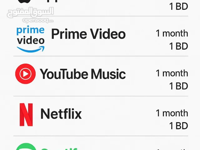 All Premium Subscriptions in Just 1 BD  per Month  all Streaming Apps subscription available