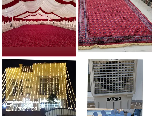 تاجير كراسي و طاولات. مكيف مال ماي. خيام ملكي. chair and table for rent