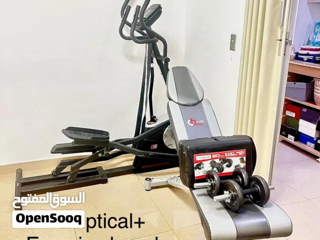 Elliptical and bench and weights