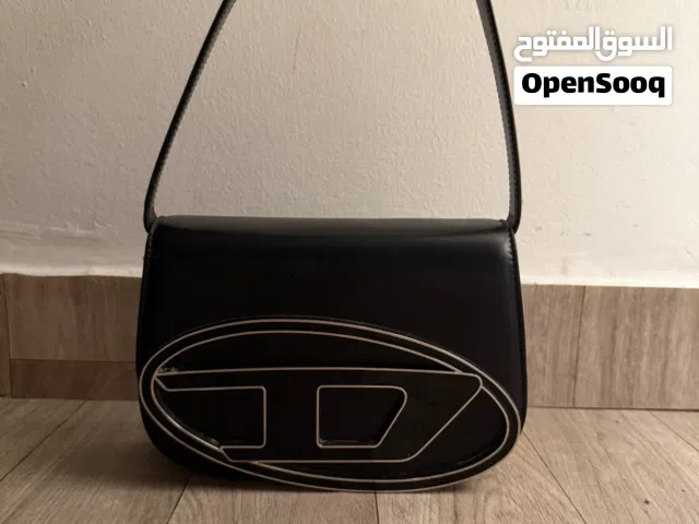 1DR leather diesel shoulder bag silver tone hardware