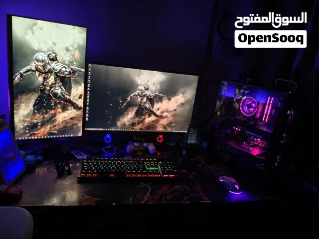تجميعة كمبيوتر سيتأب كامل كيس وشاشات براندات قوية نضافة عاليا جدا