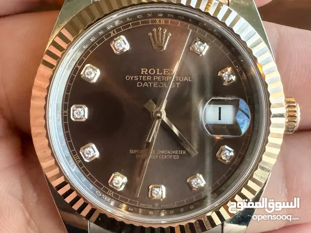 Rolex Oyster Datejust Chocolate Diamonds Dial, Rose Gold 41mm