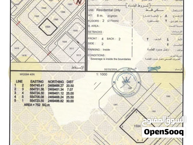 أرض للبيع في ولاية أدم مخطط حي الصفاء 2