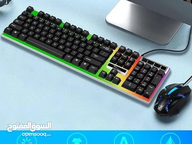 A beautifully designed keyboard and mouse set with colorful lighting, perfect for gamers...  Hello,