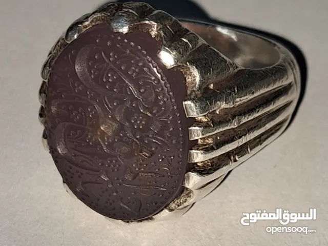 خاتم عقيق يماني منقوش