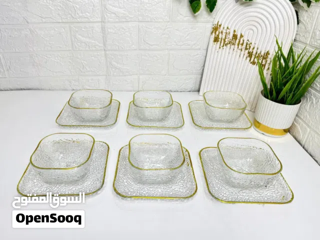 جلى رويال بالطبق مدهب الطقم 12قطعه طقم شيك جدا السفره المودرن عملى فى اى منزل خامات عاليه الجوده