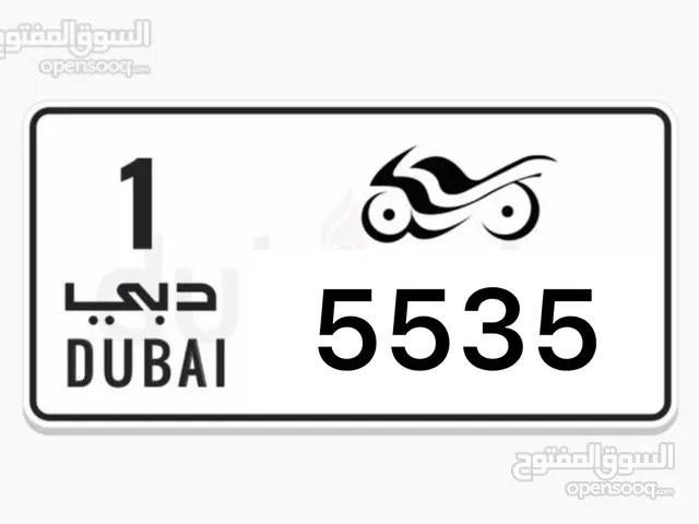 Dubai motorcycle plate 5535 code 1