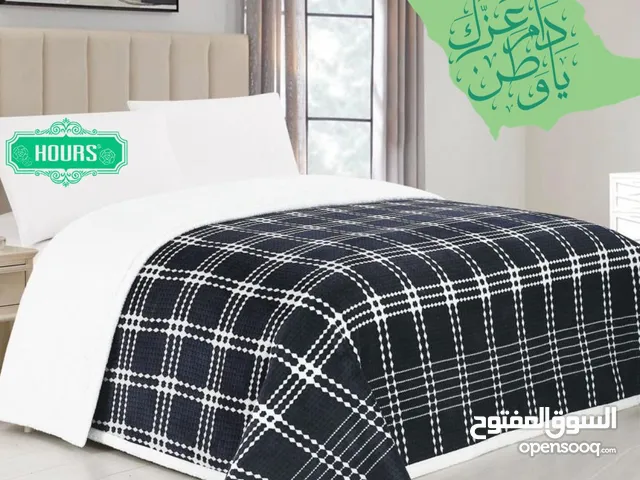 بطانية نفرين مخمل على فرو ناعم