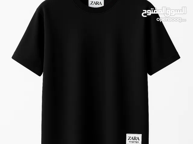 تيشيرت اسود ساده ZARA
