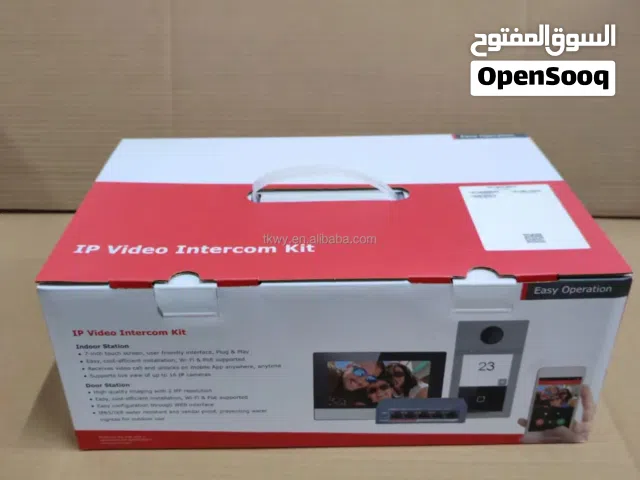 نظام حماية انتركوم كامل ذكي نظام IP ووايزفاي وجرس فيديو من شركة Hikvision العالمية