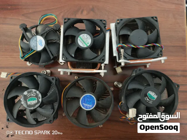 مراوح تبريد كولر ماستر وانتيل وانواع اخرا بحالة ممتازة  مراوح تبريد أنواع مختلفة وجودة تبريد مختلفة