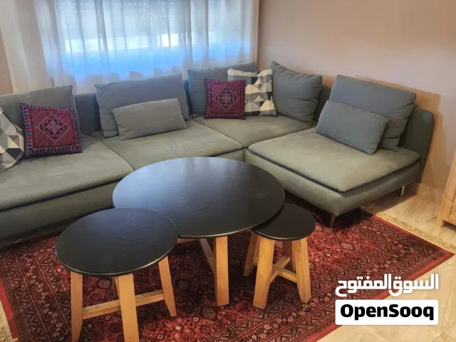 كنب كورنر مع طقم طاولات Corner Sofa and Coffee Tables
