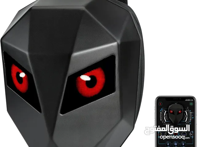 LCD Backpack - جنطة بيه شاشتين قابلة للبرمجة اشكال والوان - كلش جبيرة - تكفي بلي-اكسبوكس-خوذ دراج