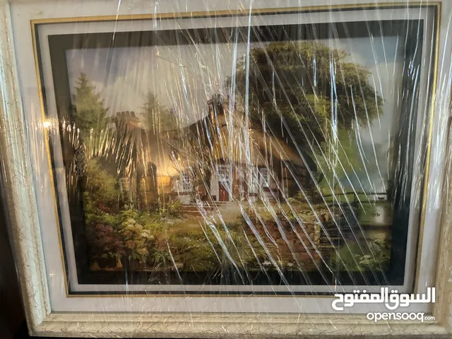 لوحات راقية /كادر ابيض مزخرف ومزدوج/حسم خاص على اثنتين مقاس 65x75