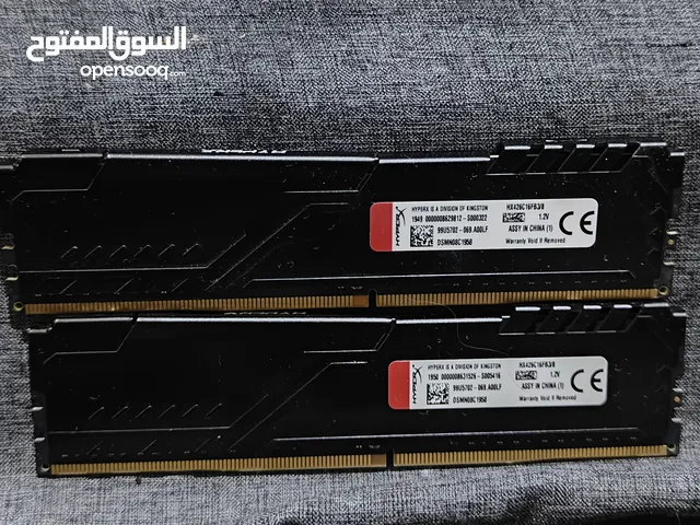 Kingstone hyper x fury ddr4 16gb رامات كنستون هايبر اكس فيوري 16 جيجا