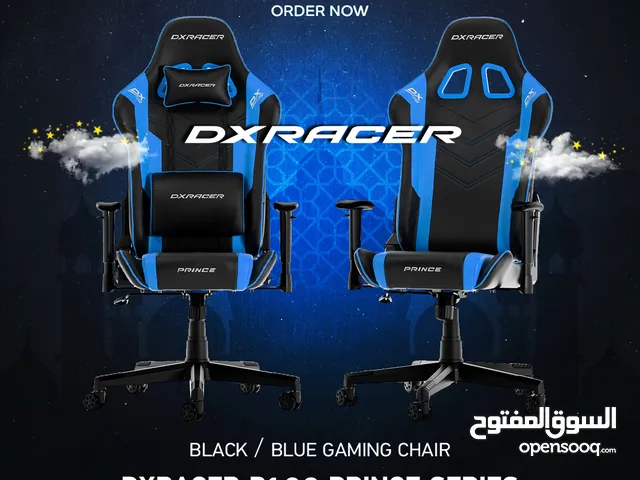 DXRACER P132 Prince Black/Blue Gaming Chair - كرسي جيمينج باللون الاسود و الازرق !