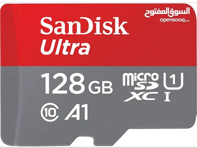 بطاقة ذاكرة SanDisk Ultra microSDXC سعة 128 جيجابايت، بطاقة ذاكرة عالية الدقة بالكامل SanDisk 128GB
