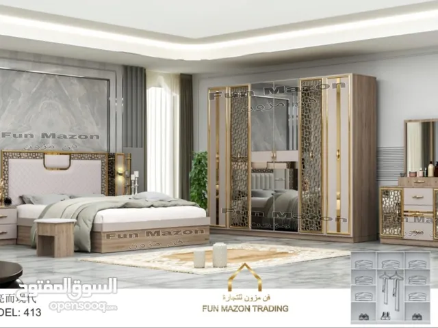 New bedroom set غرفة نوم جديدة مع مرتبة 12 سم. مع التوصيل والتركيب. الموالح، الخوض، المعبيلة.