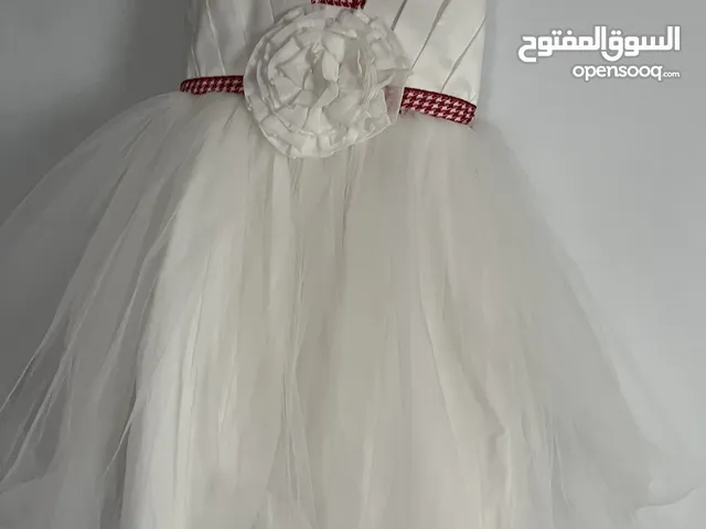 فستانين بناتي الابيض لعمر 7 سنوات الزهري لعمر 10-12 سنه ملبوسات مره وحده فقطط